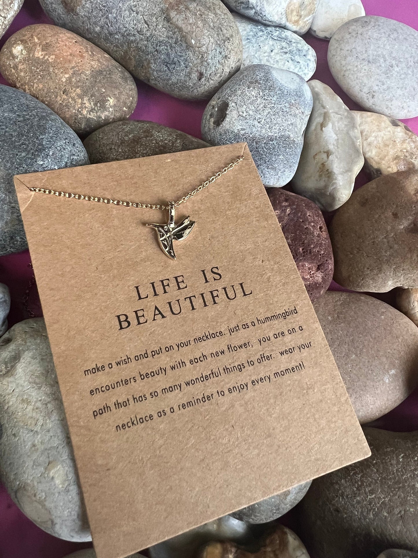 Life Is Beautiful Necklace, Birthday Gifts, Happy Necklace, Personalised, Zodiac, Gift Necklace, Mothers Day, Best Wishes, For My Lover