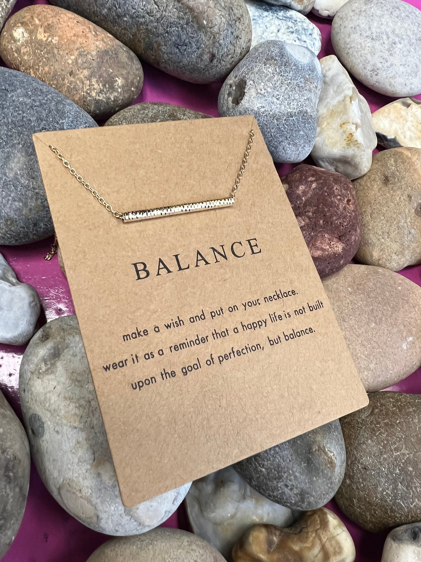 Balance Necklace, Birthday Gifts, Stability Necklace, Personalised, Zodiac, Gift Necklace, Spirituality Day, Best Wishes Chain, For My Lover