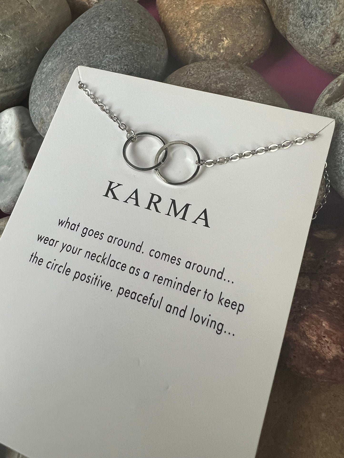 Karma Necklace, Birthday Gifts, Stability Necklace, Personalised, Zodiac, Gift Necklace, Spirituality Day, Karma Chain, For My Lover