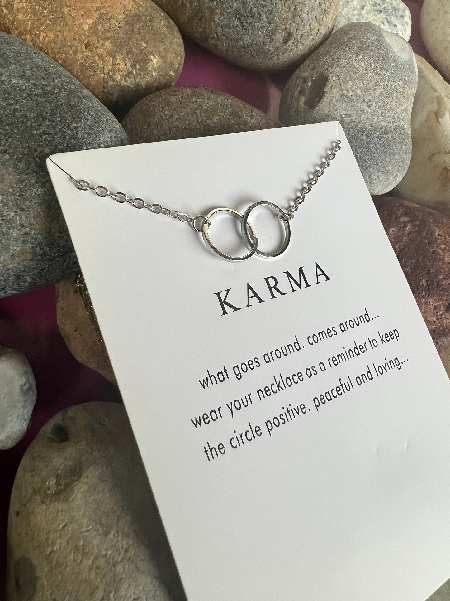 Karma Necklace, Birthday Gifts, Stability Necklace, Personalised, Zodiac, Gift Necklace, Spirituality Day, Karma Chain, For My Lover