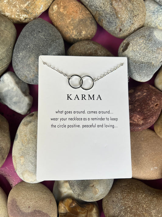 Karma Necklace, Birthday Gifts, Stability Necklace, Personalised, Zodiac, Gift Necklace, Spirituality Day, Karma Chain, For My Lover