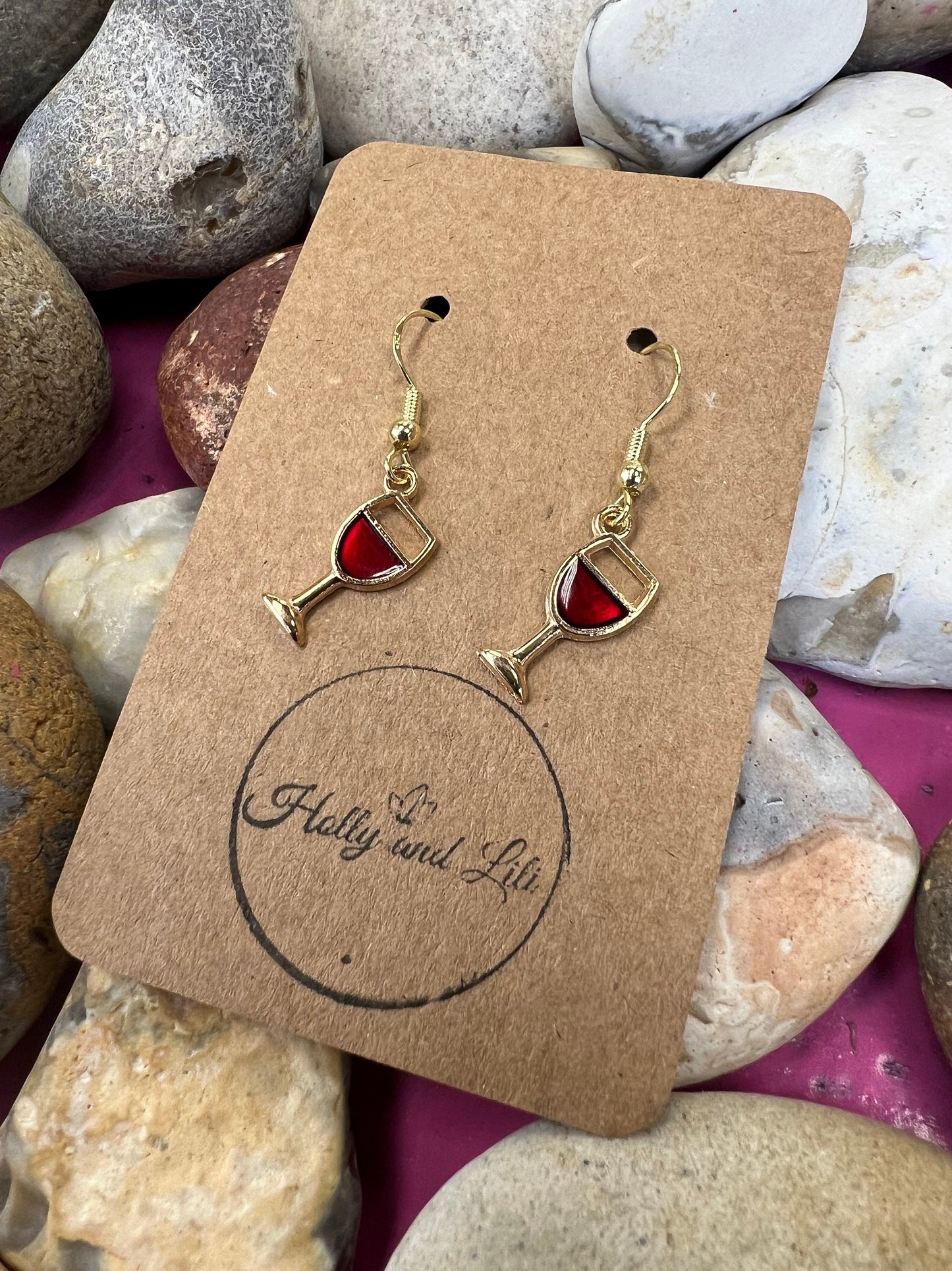 Red Wine Glass Earrings, Personalise your earrings Hooks, Novelty Hoops, Wine Earrings, Red Wines Earring, Wine Gifts