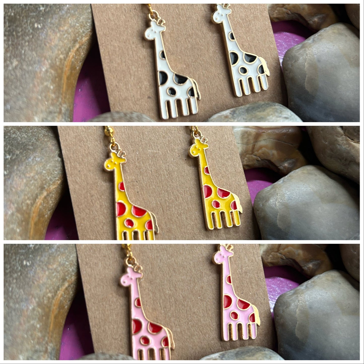 Giraffe Earrings, Personalise Your Earrings Your way, Giraffe Earrings, Toadstool Earring, Animal Earrings, Novelty Giraffe Gift