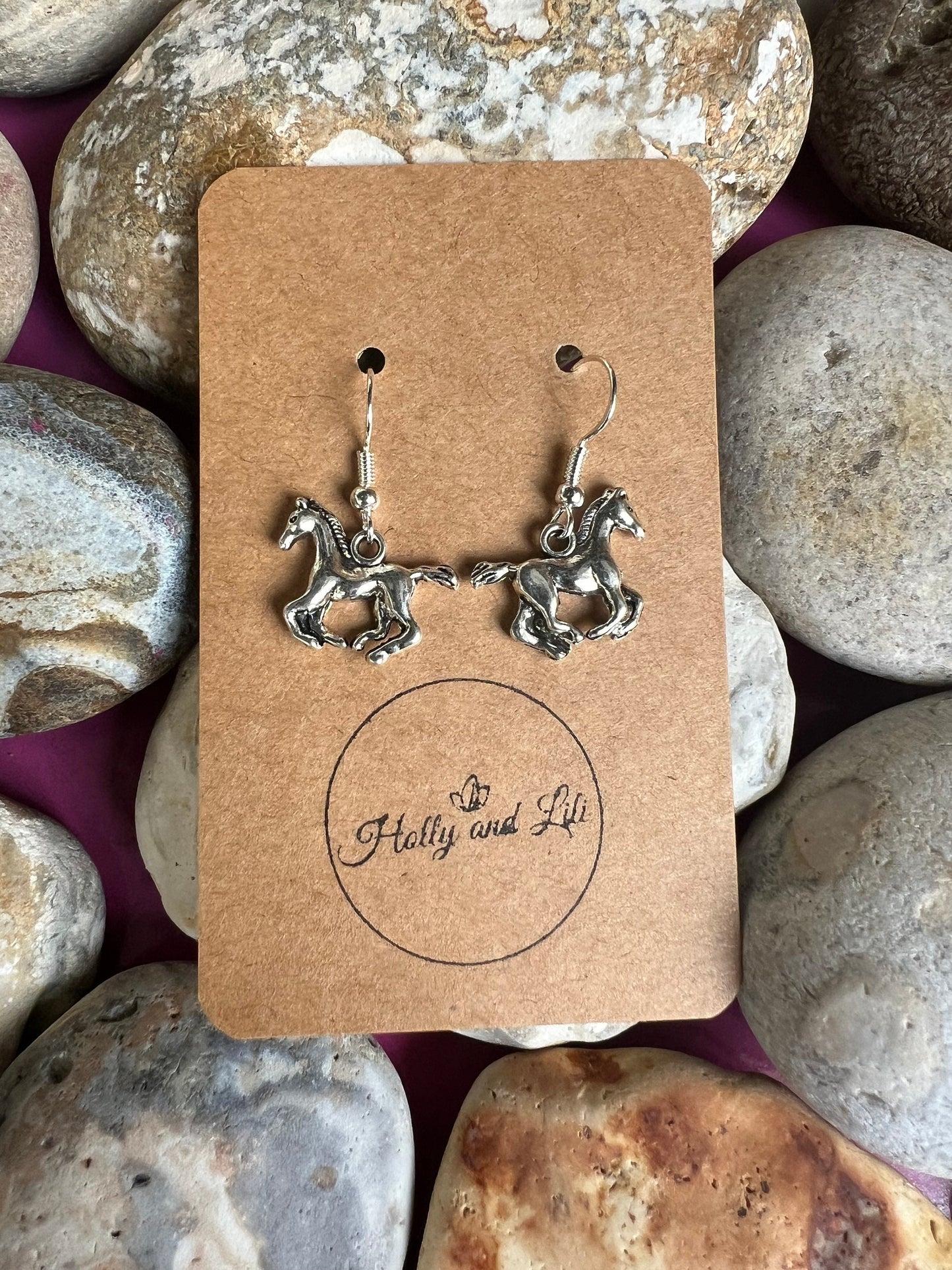 Horse Style Novelty Earrings, Foal Novelty Style Hoops, horses Earring Hooks, Personalised Horse Earrings, Cute First Earrings, For Her