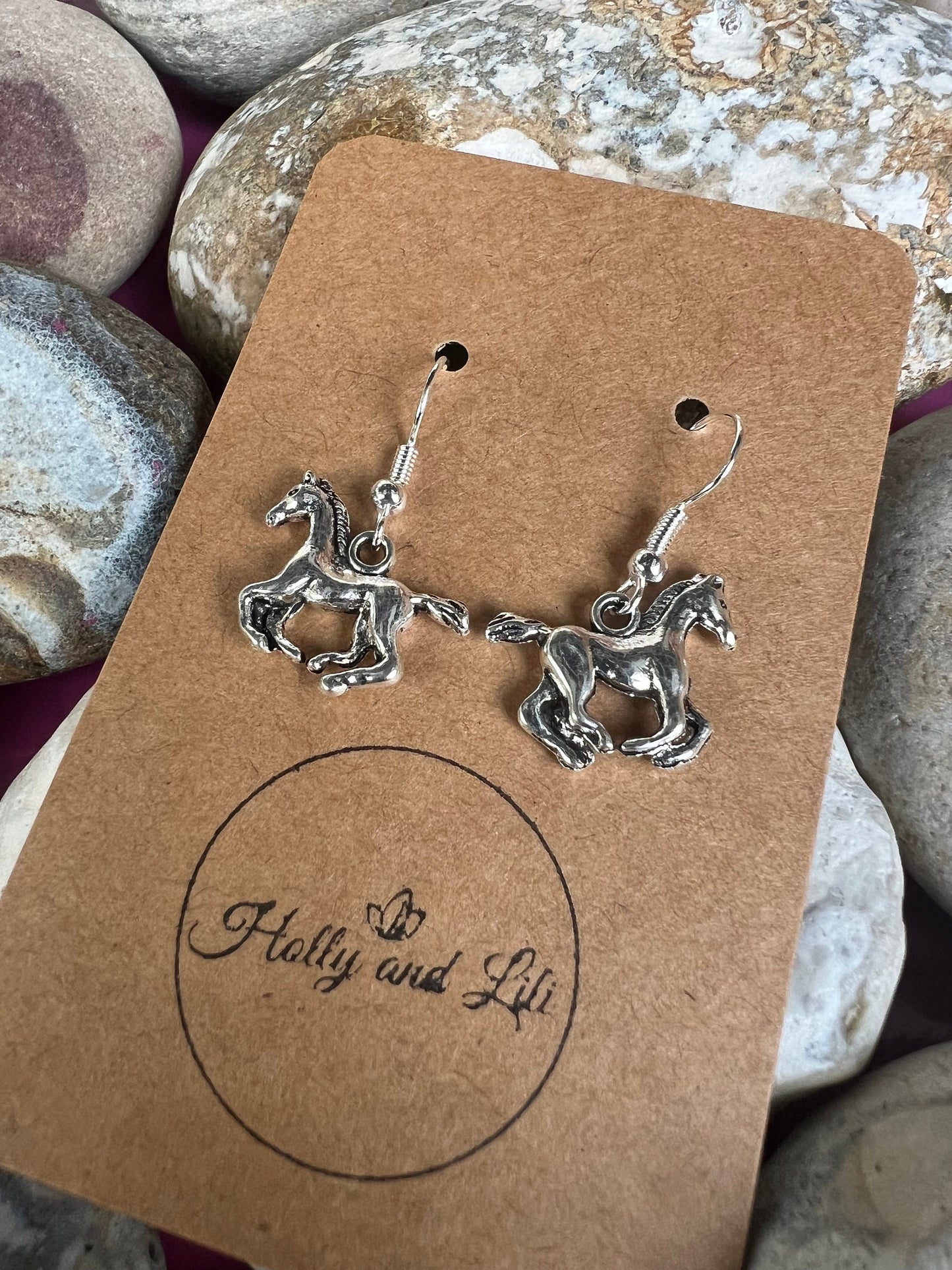 Horse Style Novelty Earrings, Foal Novelty Style Hoops, horses Earring Hooks, Personalised Horse Earrings, Cute First Earrings, For Her