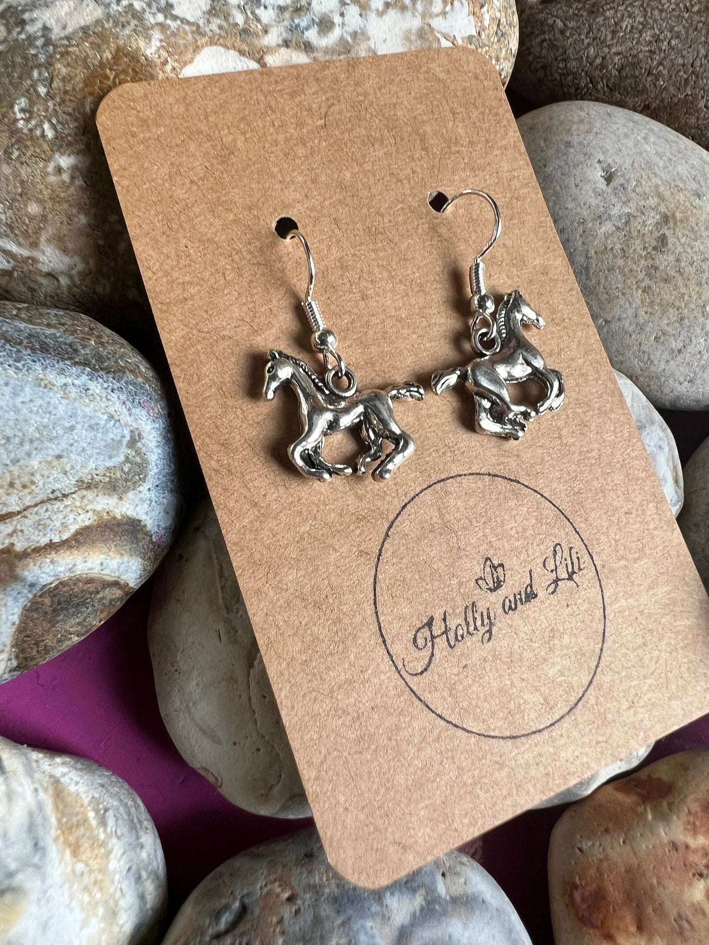 Horse Style Novelty Earrings, Foal Novelty Style Hoops, horses Earring Hooks, Personalised Horse Earrings, Cute First Earrings, For Her