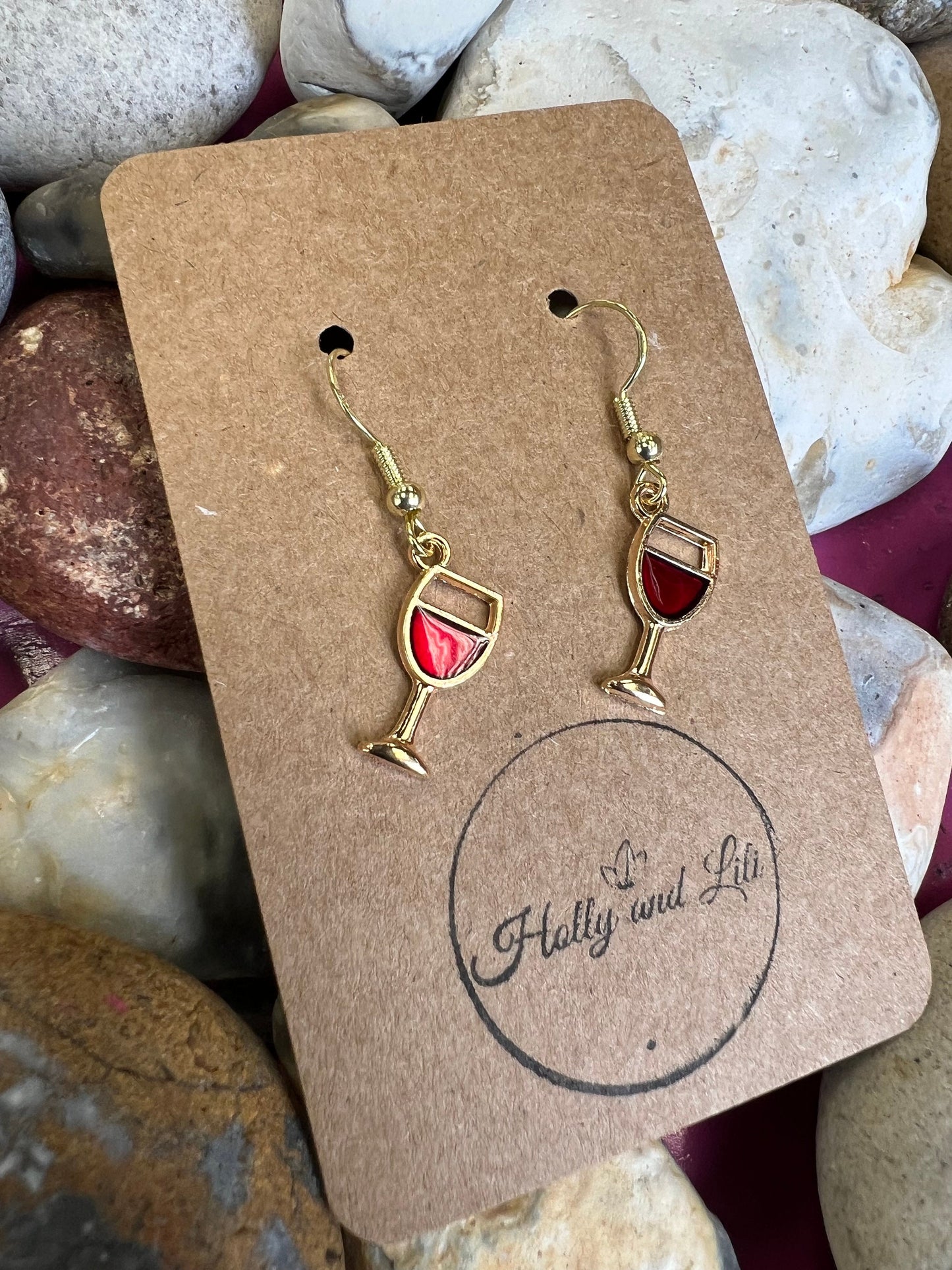 Red Wine Glass Earrings, Personalise your earrings Hooks, Novelty Hoops, Wine Earrings, Red Wines Earring, Wine Gifts