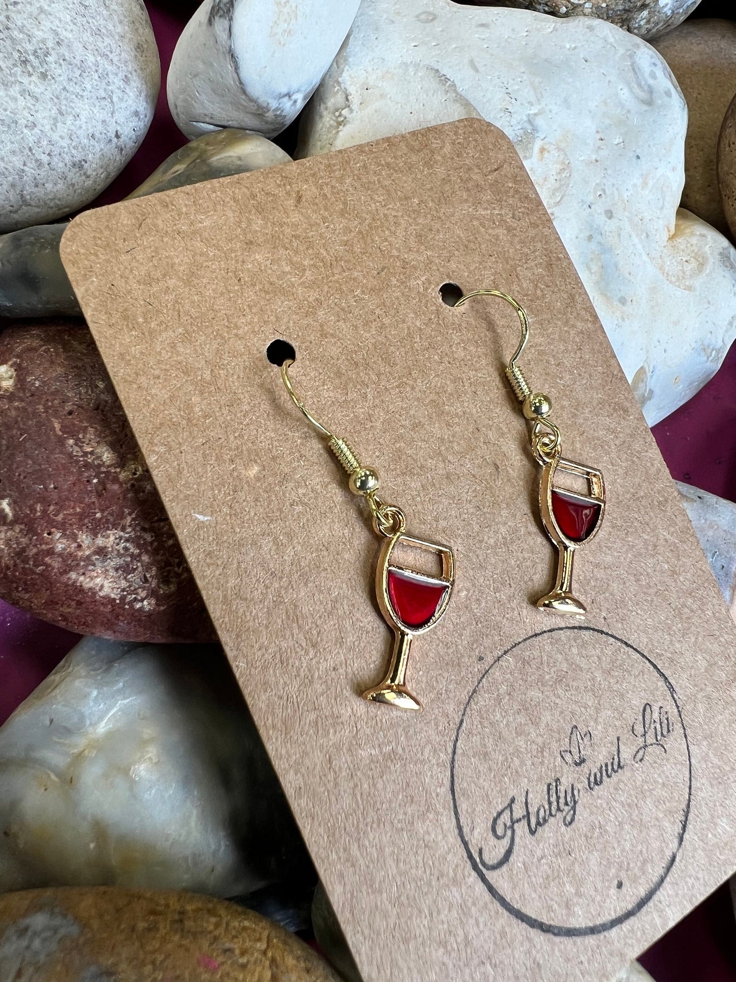 Red Wine Glass Earrings, Personalise your earrings Hooks, Novelty Hoops, Wine Earrings, Red Wines Earring, Wine Gifts