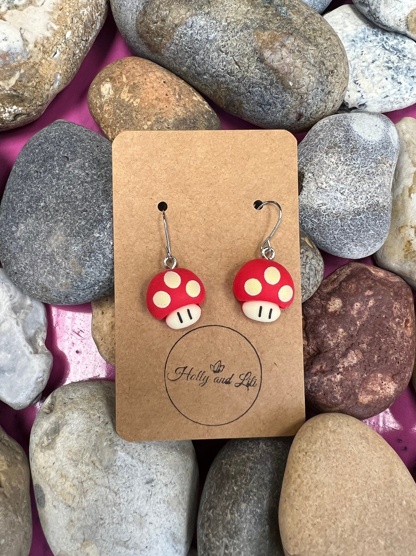 Mini Mushroom Face Earrings, Personalise Your Earrings Your way, Shroom Earrings, Toadstool Earring, Mushy Earrings, Novelty Mushrooms Gift