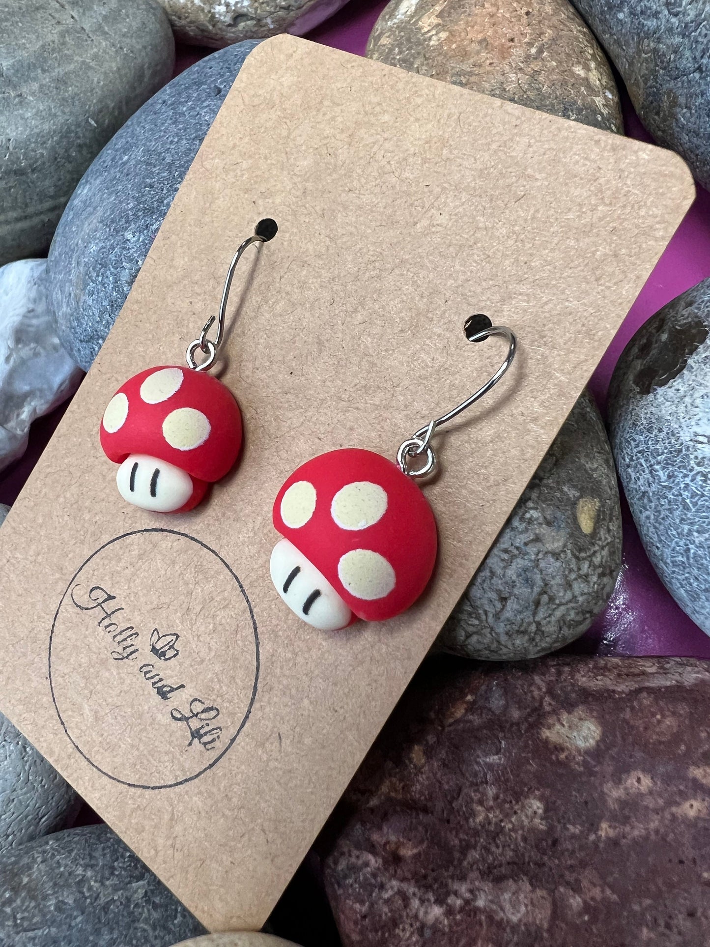 Mini Mushroom Face Earrings, Personalise Your Earrings Your way, Shroom Earrings, Toadstool Earring, Mushy Earrings, Novelty Mushrooms Gift