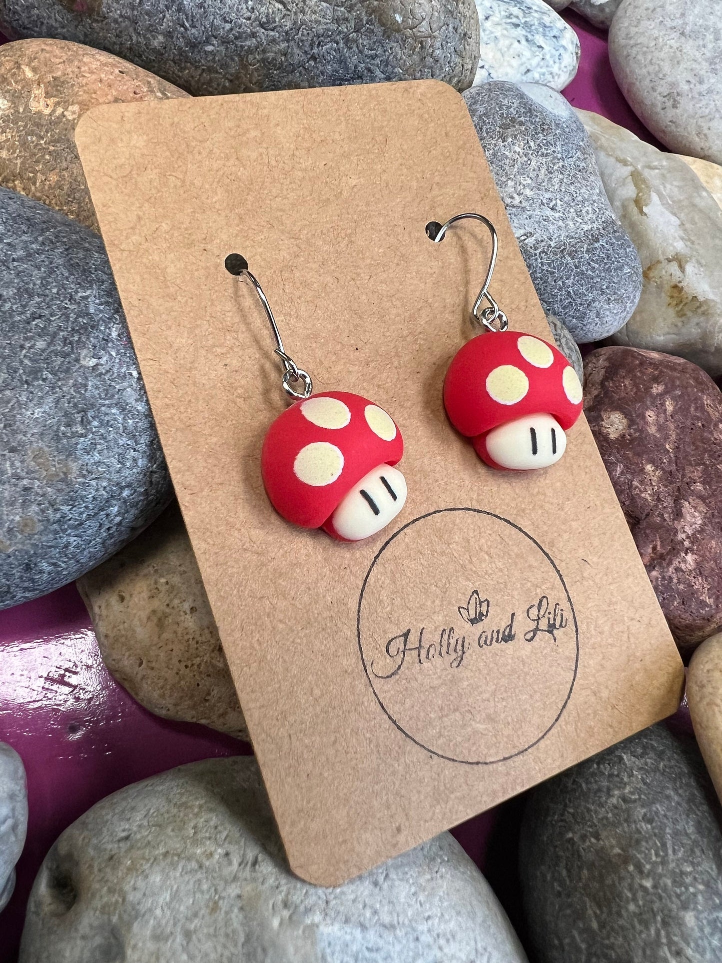 Mini Mushroom Face Earrings, Personalise Your Earrings Your way, Shroom Earrings, Toadstool Earring, Mushy Earrings, Novelty Mushrooms Gift