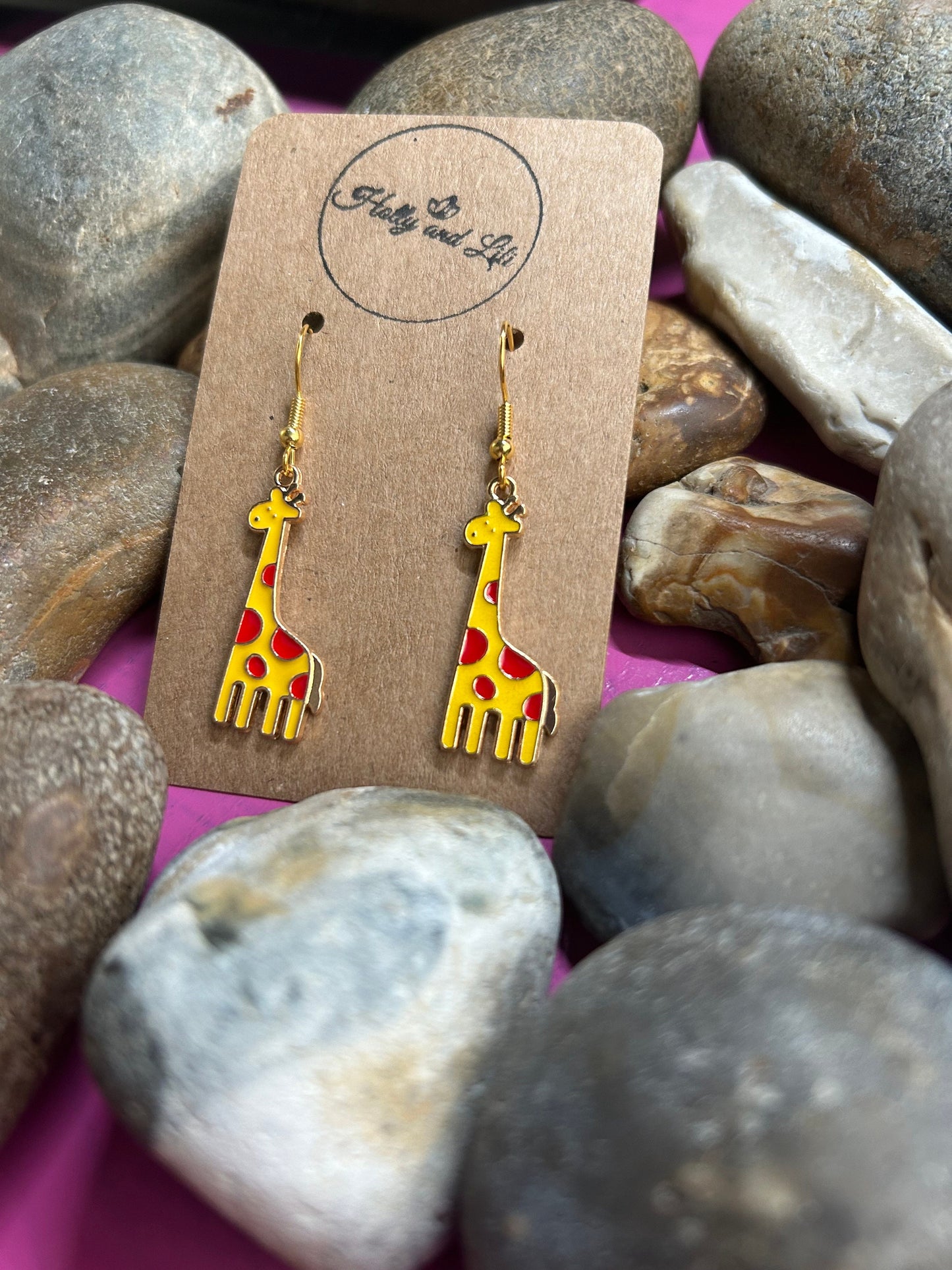 Giraffe Earrings, Personalise Your Earrings Your way, Giraffe Earrings, Toadstool Earring, Animal Earrings, Novelty Giraffe Gift