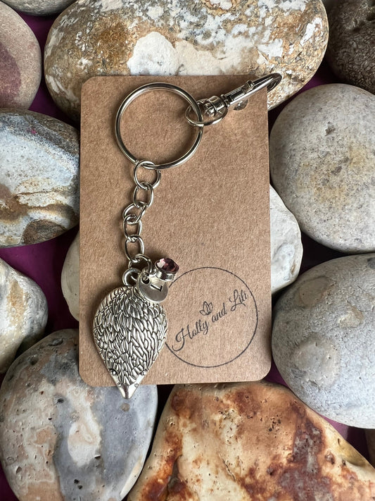 Hedgehog Personalised, keychain, Animal Keyring, Alphabetical Initial, Birthstone Charms, Zipper Chain, Initials Key-Ring, Personalise