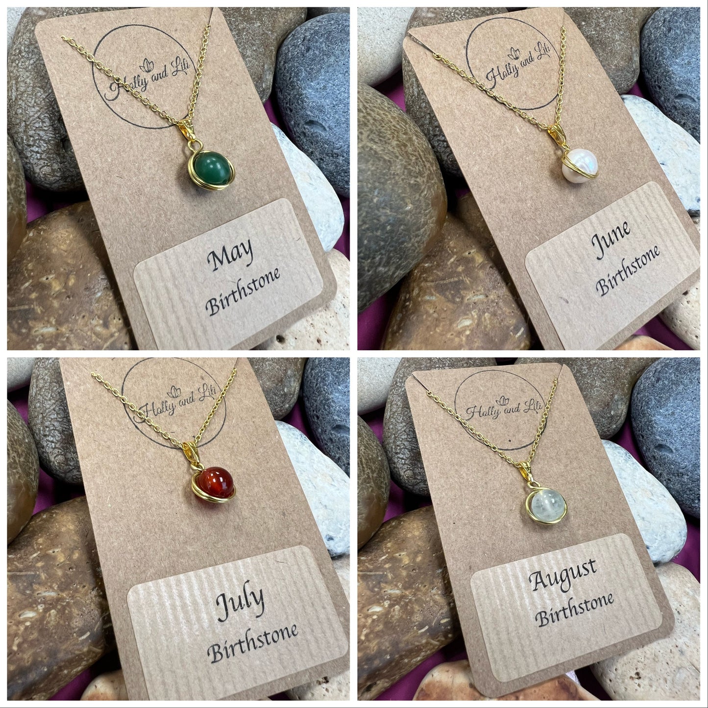 Birthstone Genuine Crystal Sphere Handmade Necklace, Birthday Gifts, Birthstones, Month Of Birth, Personalised, Zodiac Necklace, Bead Chain