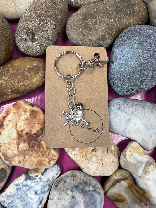 Dog charm Personalised Circle keychain, Doggy Keyring, puppy, Dog Lover Alphabetical, Birthstone Charms, Remember Your Zipper, Love Your Dog