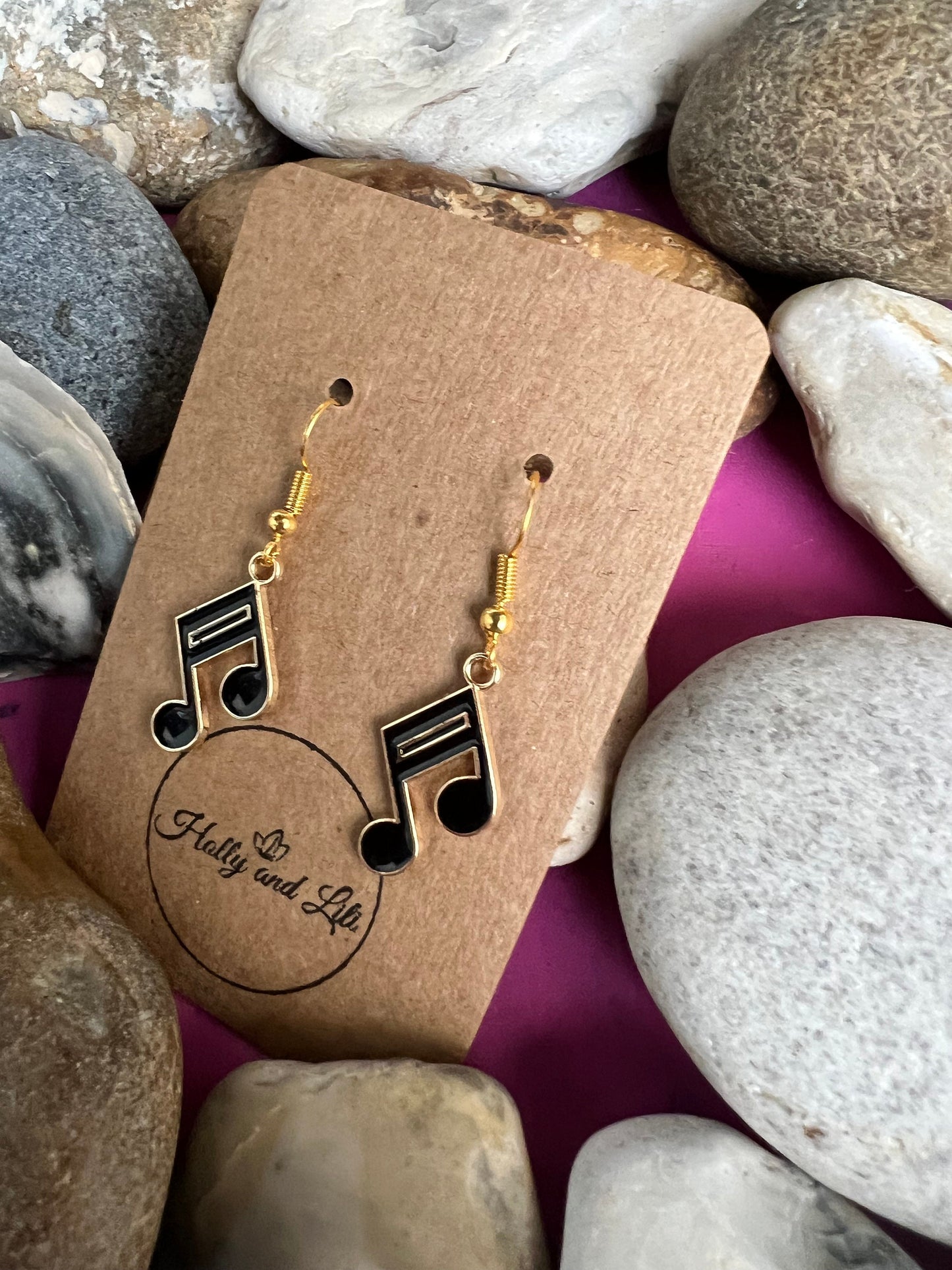 Treble Clef Music Note Earrings, Personalised Hooks, Music Note Gifts, Music Lover, Treble Clef Hoops, Personalised Gold Earring, Gifts For