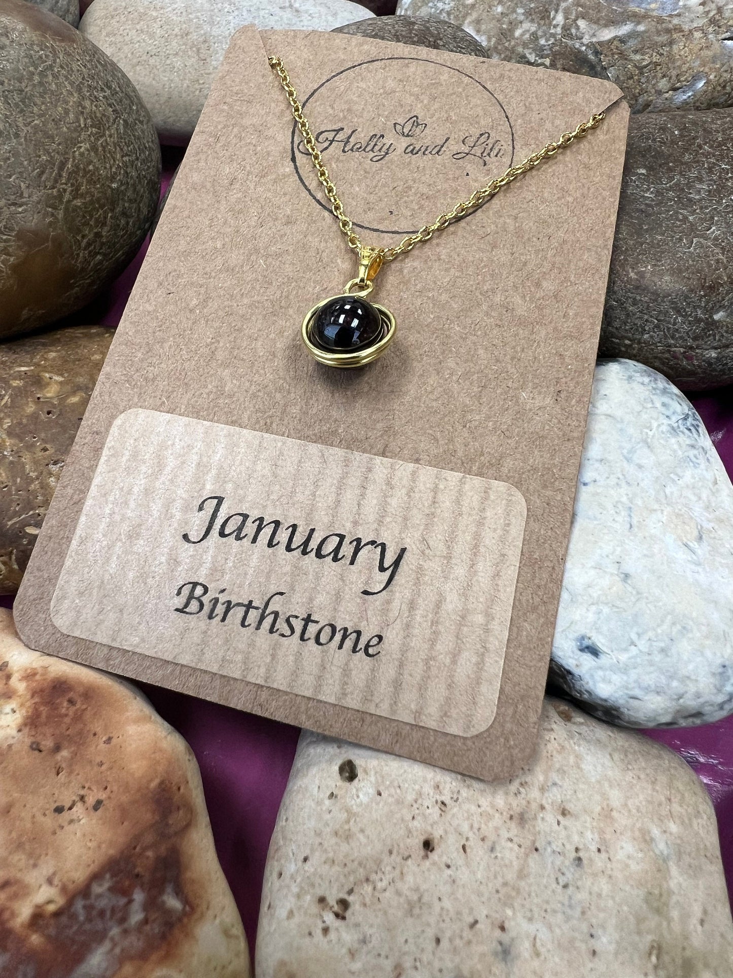 Birthstone Genuine Crystal Sphere Handmade Necklace, Birthday Gifts, Birthstones, Month Of Birth, Personalised, Zodiac Necklace, Bead Chain