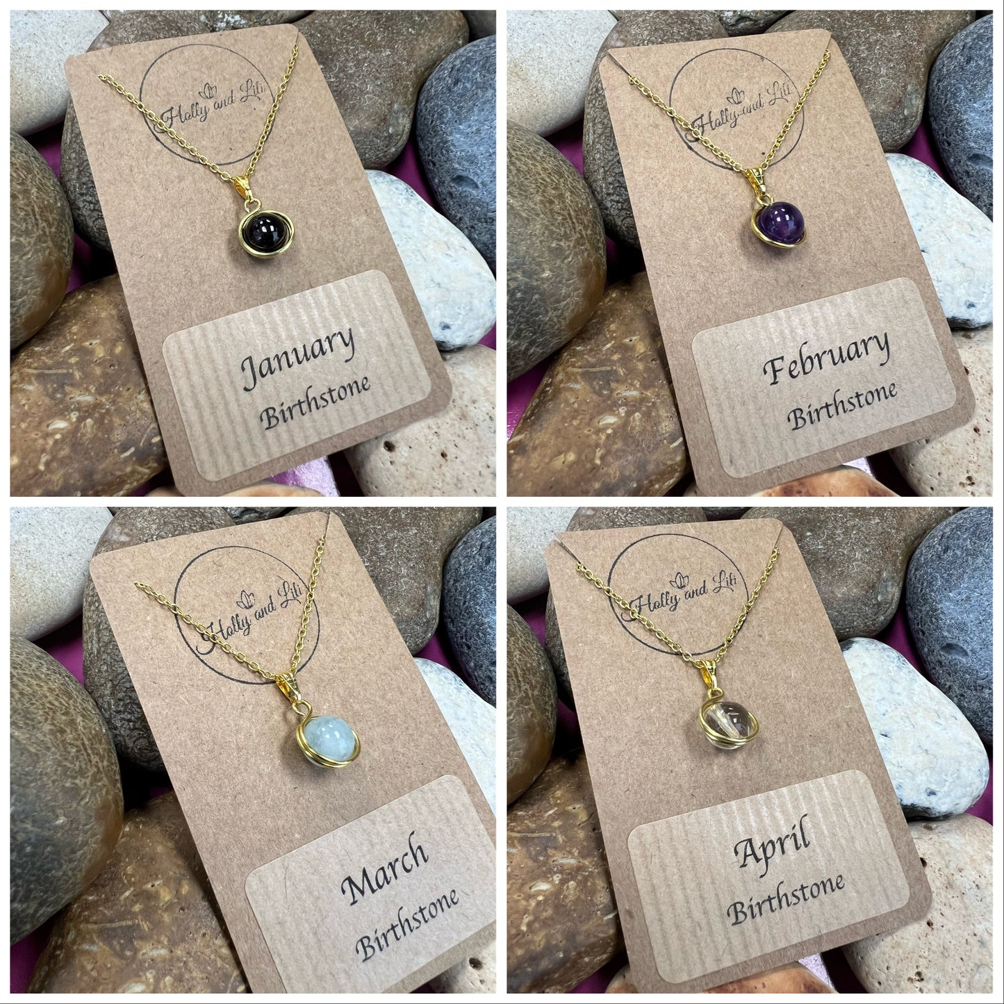 Birthstone Genuine Crystal Sphere Handmade Necklace, Birthday Gifts, Birthstones, Month Of Birth, Personalised, Zodiac Necklace, Bead Chain